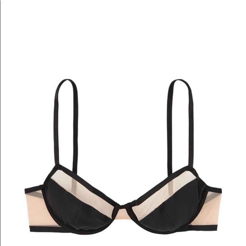 Victoria's Secret Cream Unlined Mesh Demi Bra - Picture 3 of 4